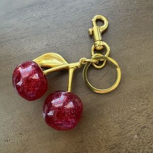 Glitter Cherry Bag Charm / Keychain